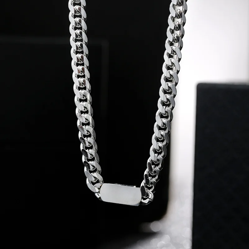 Titanium Steel Necklace, Cuba Chain Necklace Hip-hop Men's Titanium Steel Chain Simple Casual Men's Vegetarian Chain Jewelry