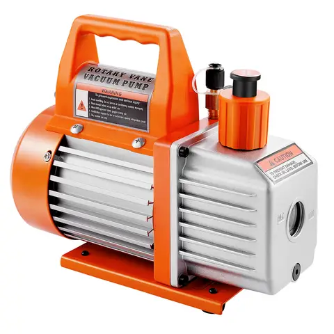 SucceBuy 3.5 CFM 1/4 HP HVAC Single Stage AC Vacuum Pump & Oil Bottle for R134a R22 R410a Systems, Air Conditioner Maintenance