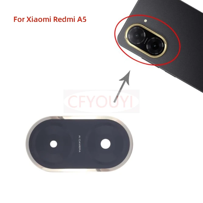 1-10Pcs Back Camera Lens For Xiaomi Redmi A5 Back Rear Camera Lens Glass lens Replacement (Silver/Gold)
