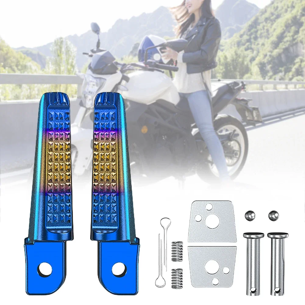 Reposapiés traseros de aleación de aluminio para motocicleta, reposapiés traseros para Honda Phantom 150 CB190R, Yamaha, 1 par