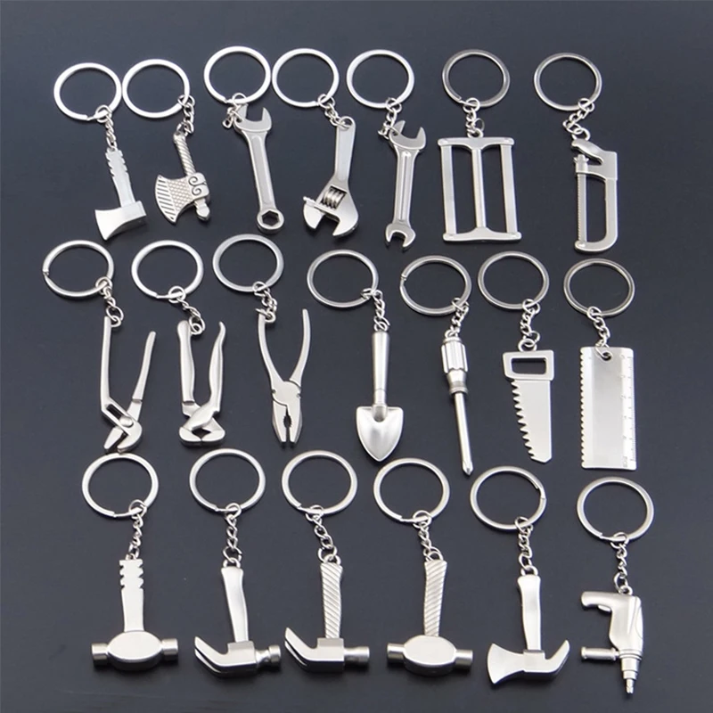 TOOL SERIES Axe Car Keychain Rings Portable Mini Tools Key Ring Pocket Axe Keychain Car Accessories Fashion Jewelry Gifts