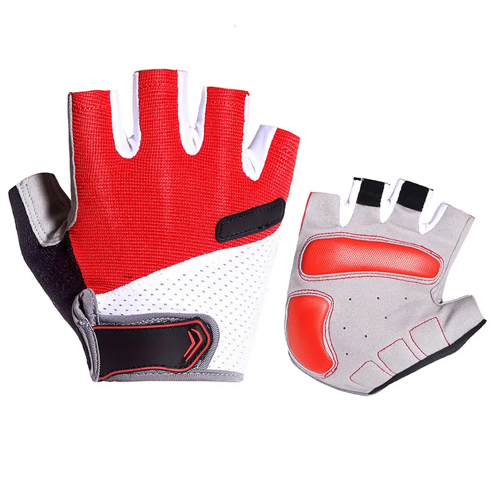 1 Pair Breathable Anti-Slip Half Finger Gloves For Bike Riding Cycling Driving Outdoor Sports Unisex Skidproof Shockproof