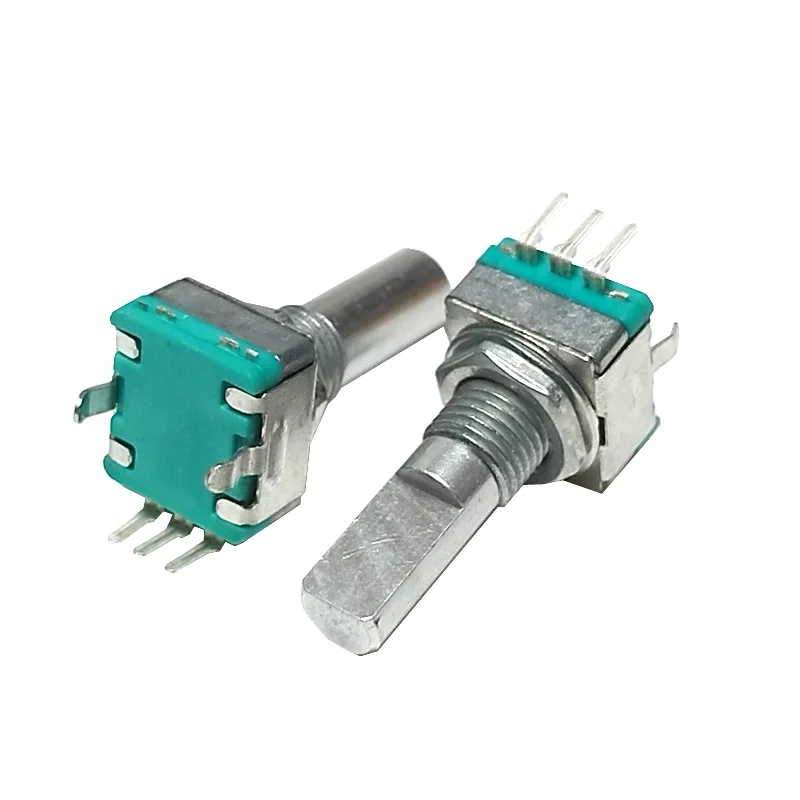 5 pcs EC11 360 Rotary 20 Digital Potentiomter half shaft 20mm Rotary Encoder  not switch 3 pin encoder feet