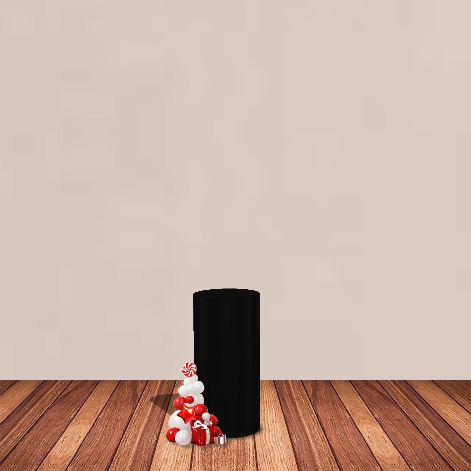 AIBIIN Solid Color Cylinder Backdrop Cover Cake Dessert Pedestal Column Background Cover Birthday Baby Shower Party Decor