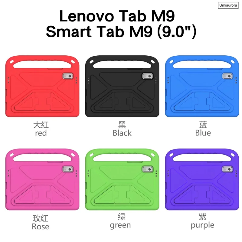 For Lenovo Tab M9 9.0 inch 2023 TB-310FU TB310FU TB310XU Kids Portable Shockproof EVA Tablet Case Stand Protective Cover Funda