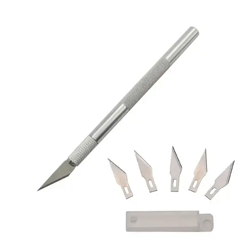 조각 미끄럼 방지 금속 메스 나이프 키트 블레이드 커터 공예 칼 휴대 전화 종이 컷 수공예 조각 핸드 툴
