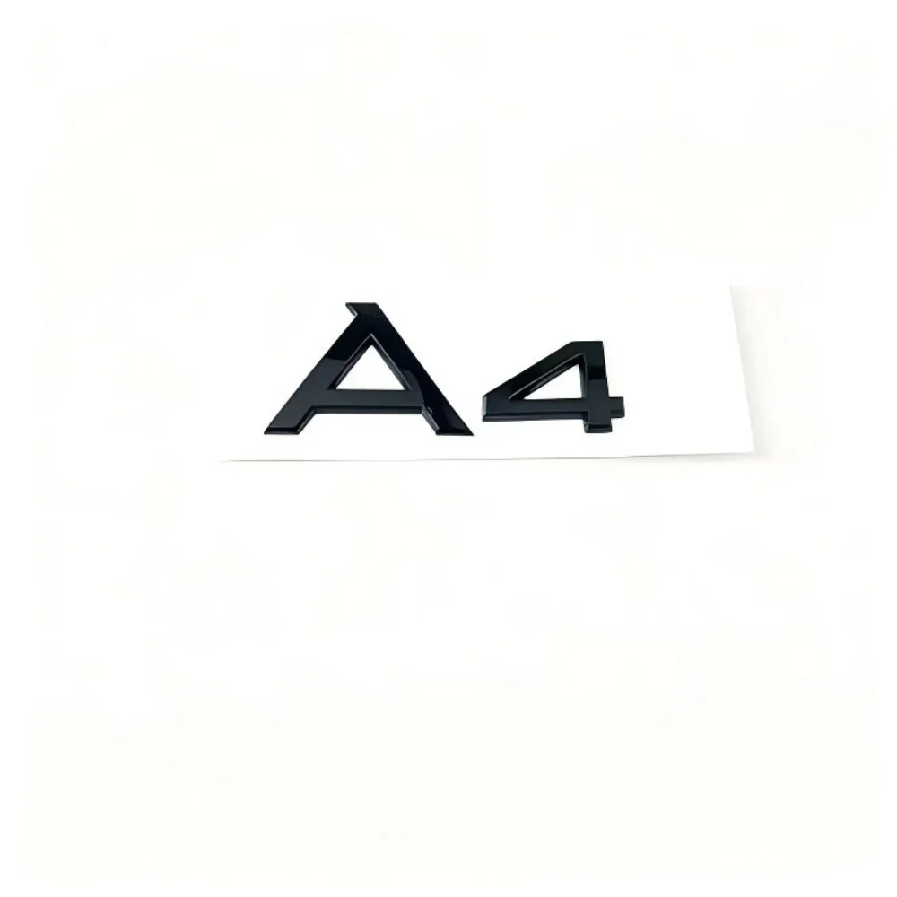 4 Ring logo ABS Black For AUDI Quarrto A4 2008-2017 Car Hood Front Grill Rear Trunk Emblem Sticker A4 Mark 2.0T Sline Emblem