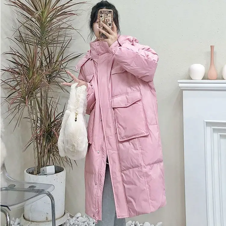 

Новый зимний женский пуховик, свободный пуховик Parker с капюшоном