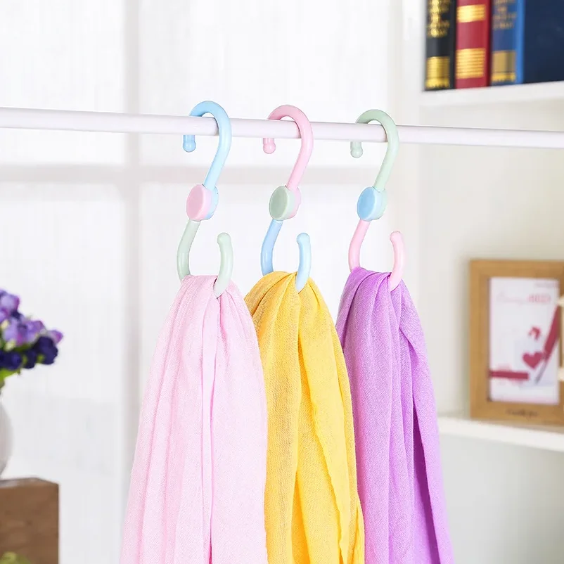 3Pcs S-Shaped Hooks Kitchen Railing S Hanger Hook Clasp Holder Plastic Hooks For Hanging Clothes Handbag Hook & Rails Rotatable
