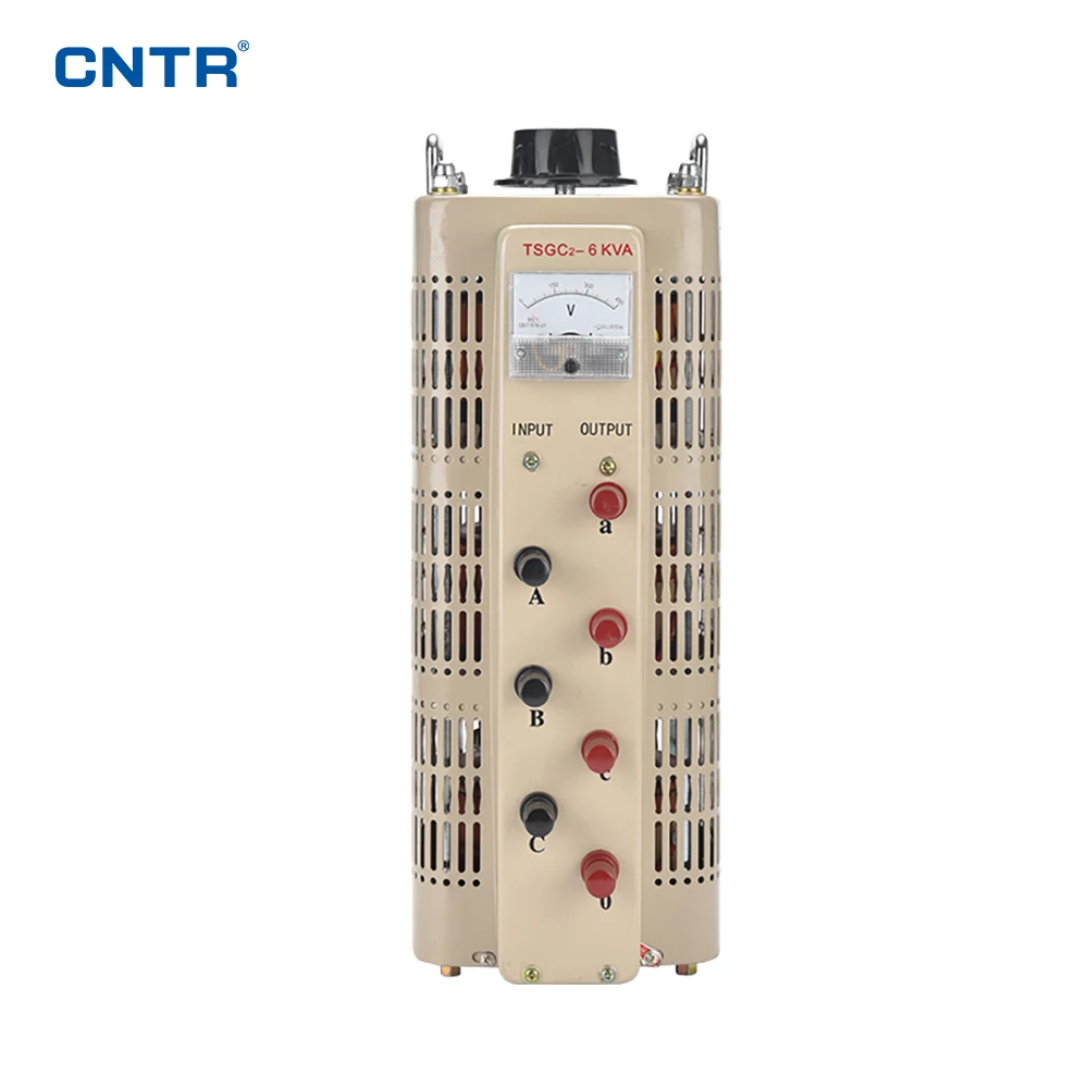 Transformador Variable Variac TSGC2-6000VA, entrada motorizada Variac, salida 380V, medidor analógico de 0-430V o 0-500V para pruebas de laboratorio