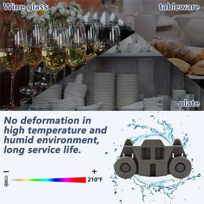 A24R 4PCS W10195416 Spülmaschine Räder Unteren Rack Für Kitchenaid Whirlpool Maytag Kenmore Dish Rack Teile