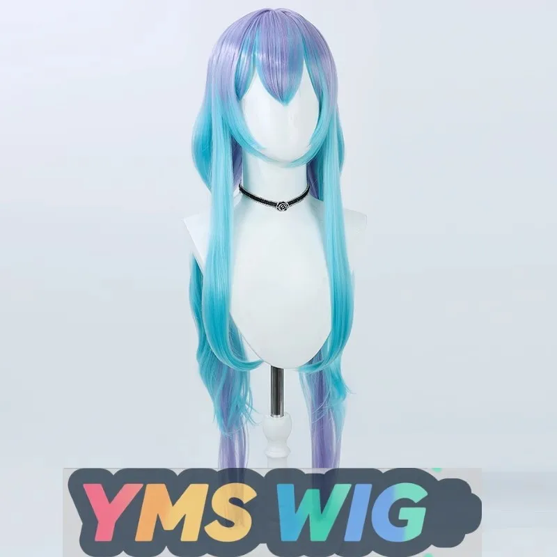 【YMS WIGPath to Nowhere 하멜 코스프레 가발 그라데이션 블루 퍼플 현실적인 두피 롱 헤어