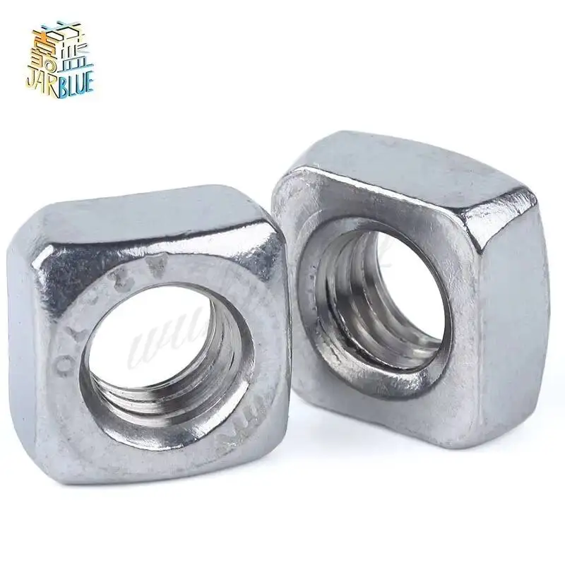 20-50Pcs DIN557 GB39 M3 M4 M5 M6 M8 304 Stainless Steel Square Nuts