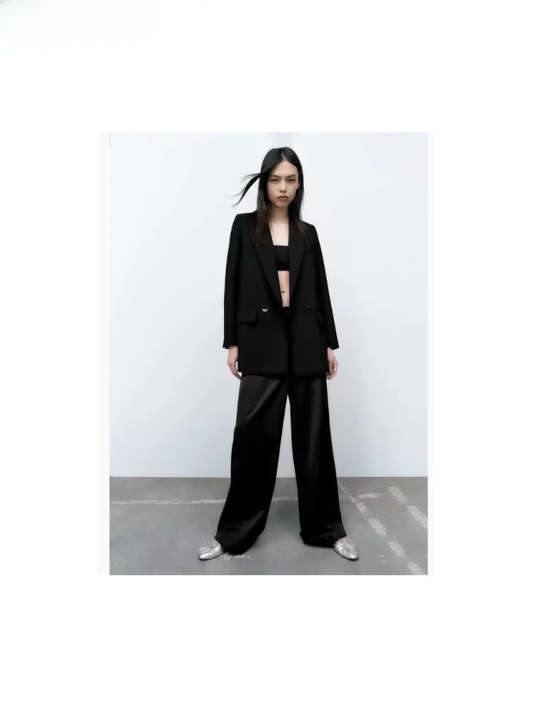 

Новый женский повседневный драпированный пиджак Bla для весны и осени, универсальный, комфортный, с длинными рукавами, китайского производства