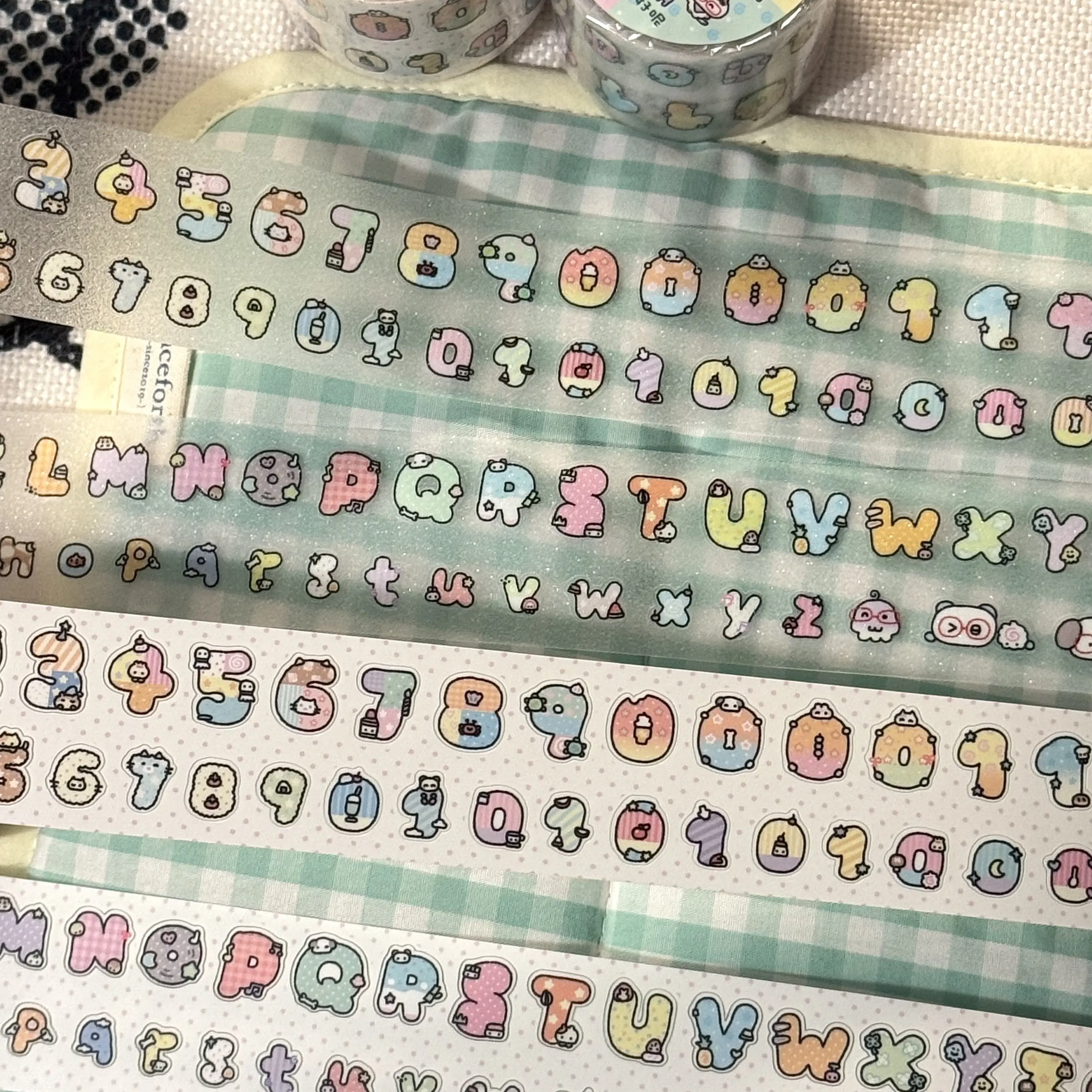 

Sticker Roll Cute Stationery Numeric Alphabet Base Decorative Journal