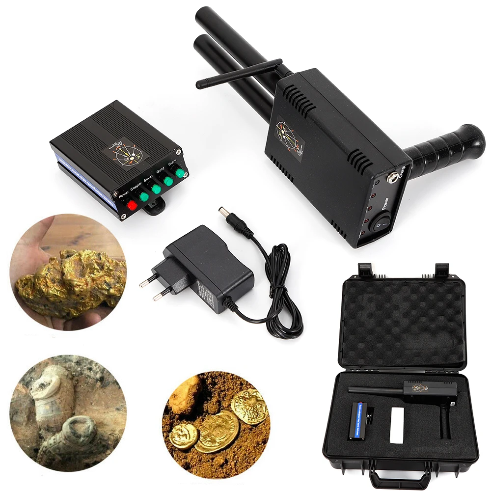 Handheld Antenne Metal Detector Dual Probe Sample Gold Silver Copper Professional Locator Scanner 12V 1000~1600mAh DHL