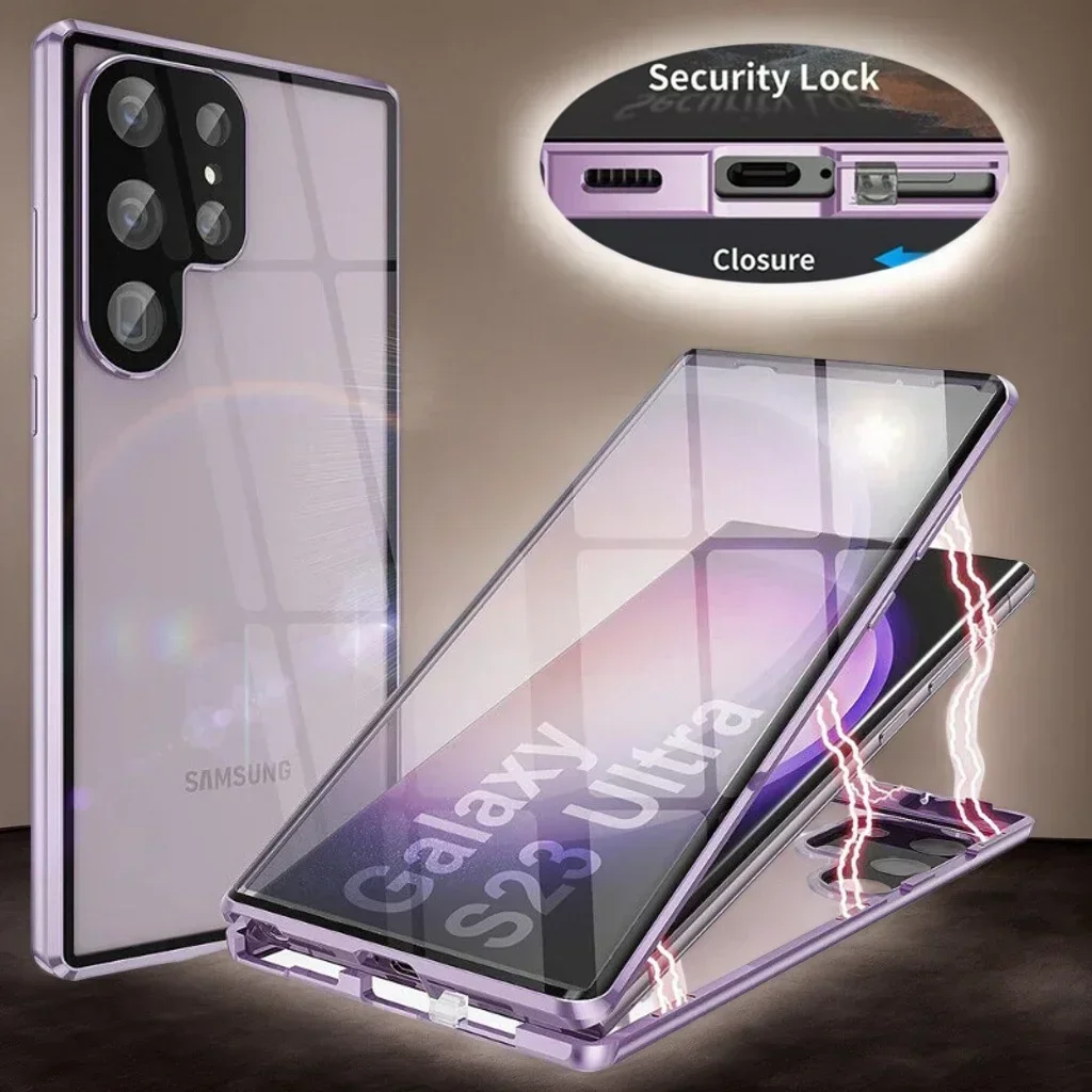 

Metal Magnetic Glass Case for IQOO 12 13 15 15R Z9X Z10X Neo 10 10R Z9 Lite 5G Phone Case Shell Lens Protection Cover Coque