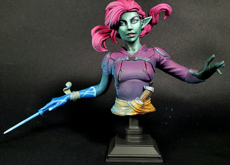 

Набор моделей из смолы 60 мм, девушка, волшебство, бюст, фигурка, Неокрашенная фотография