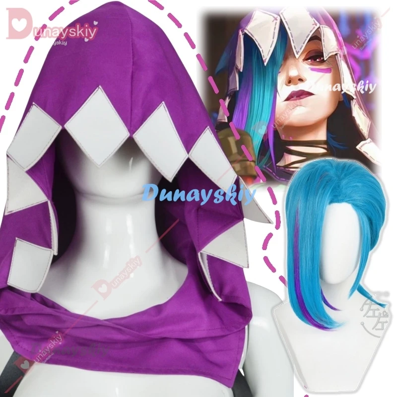 Déguisement Arcane Jinx Cosplay pour femme, chapeau de jeu LOL TV 2, accessoires de costume, vêtements de sauna de jeu de rôle pour adulte, fête Kiev illage de paupières féminin