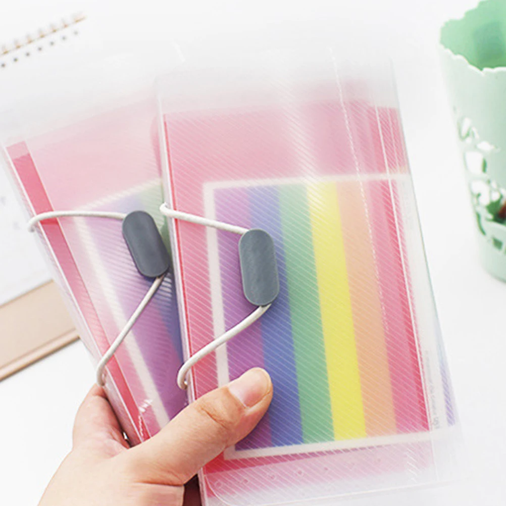 

2 Pcs A6 Size Plastic Portable Document Folder Bill Receipt ganizer Storage Pocket Dust Proof PP Material Office Home Use