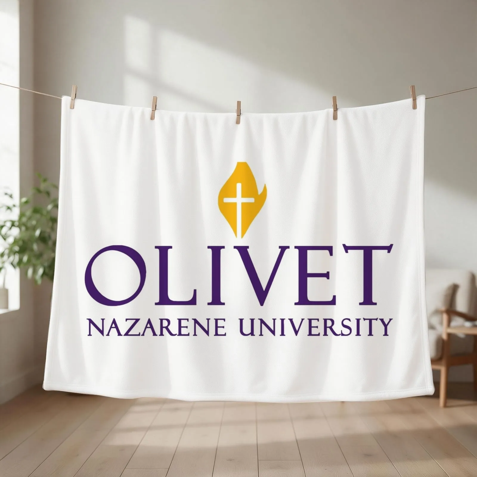 Olivet Nazarene College Throw Blanket couch cozy soft plush fuzzy picnic outdoor blanket