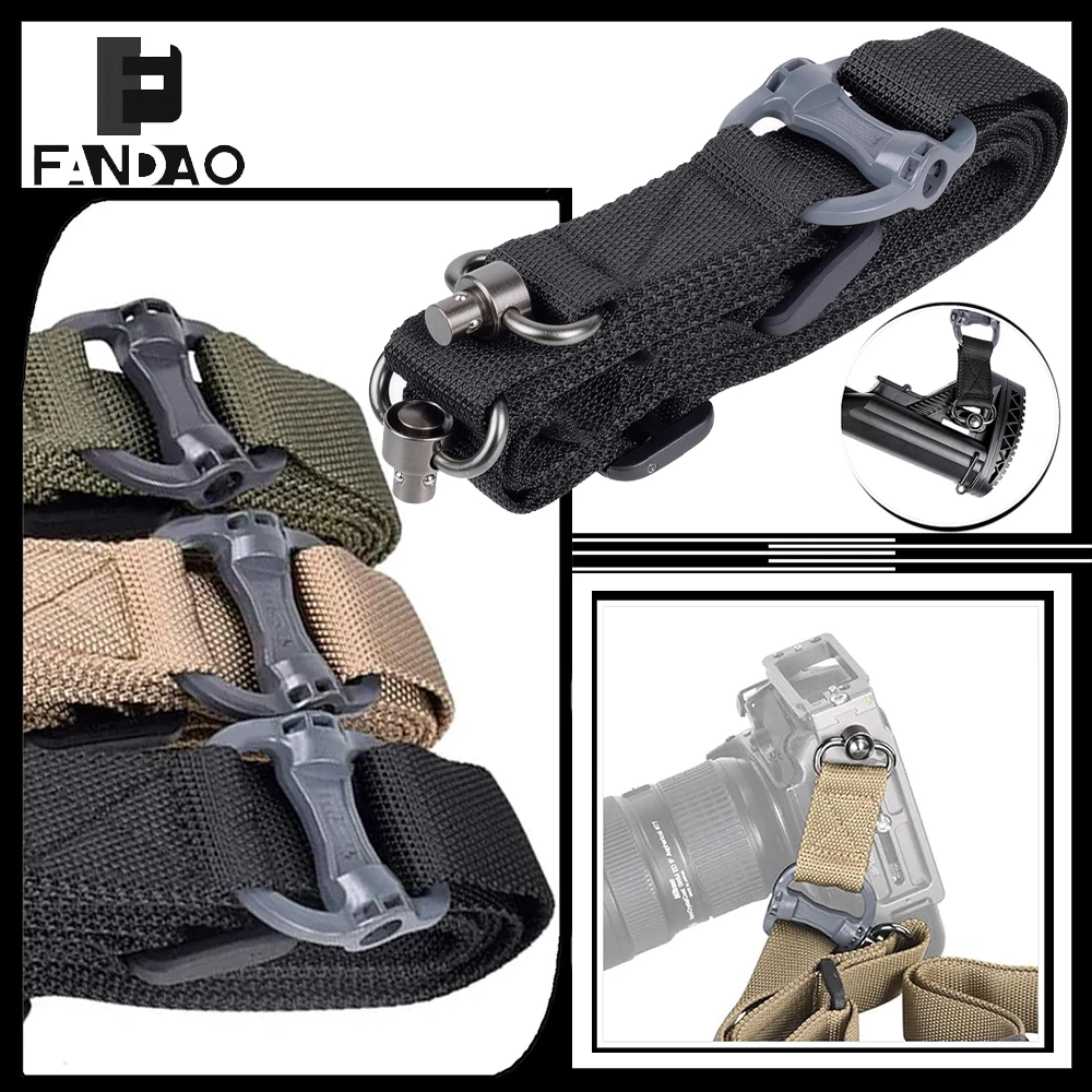 Tactical Two-Point Sling with QD Sling Design Quick-Adjusting Function QD Sling Swivel Compatibility with Shotgun Sling Swivels