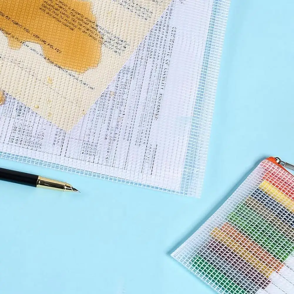 Сетчатая Сумка На Молнии, вместительные водонепроницаемые сетчатые мешочки на молнии для организации документов, прозрачные офисные файлы, 10 шт.