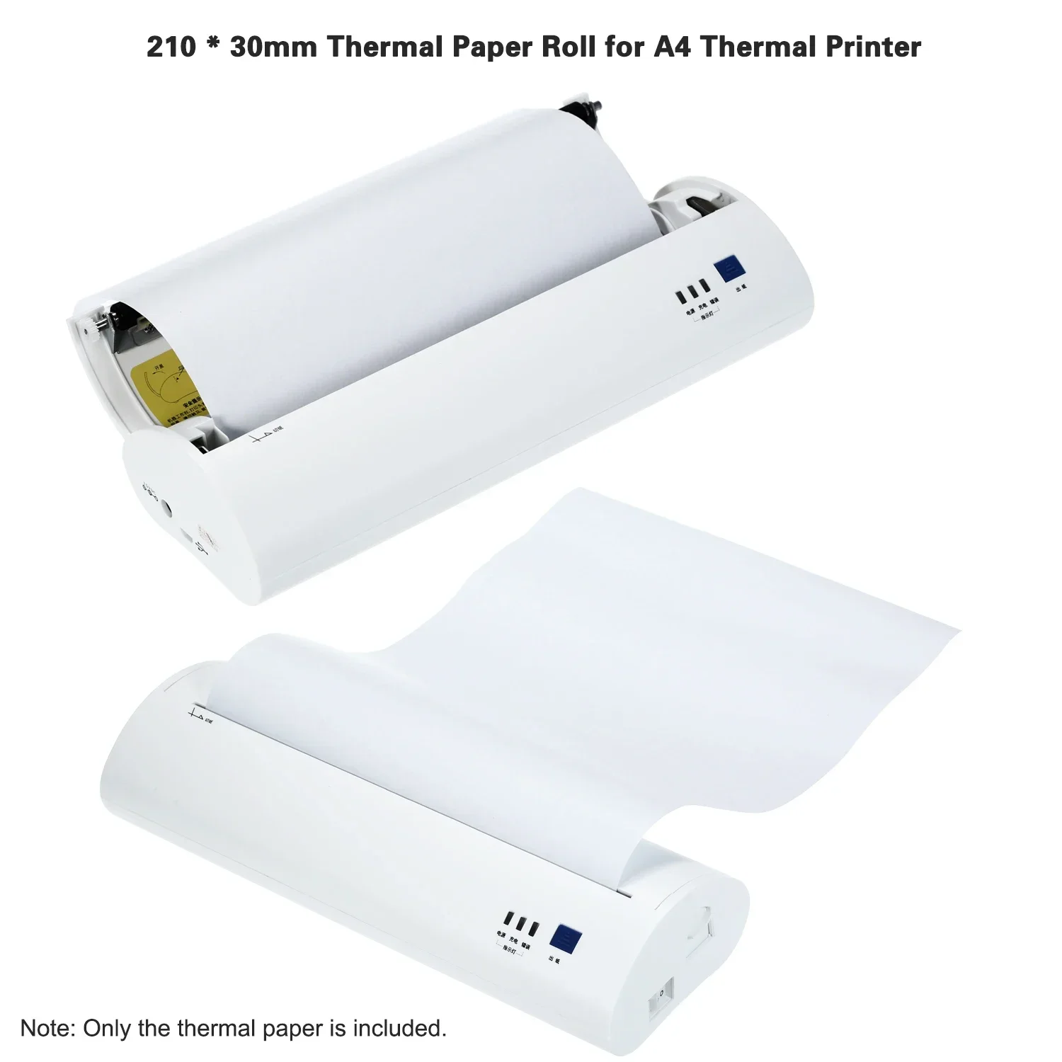 Promotion A4 210mm Width Diameter 30mm Waterproof Oil resistant Continuous Paper Roll for A40 /A4 Thermal Printer