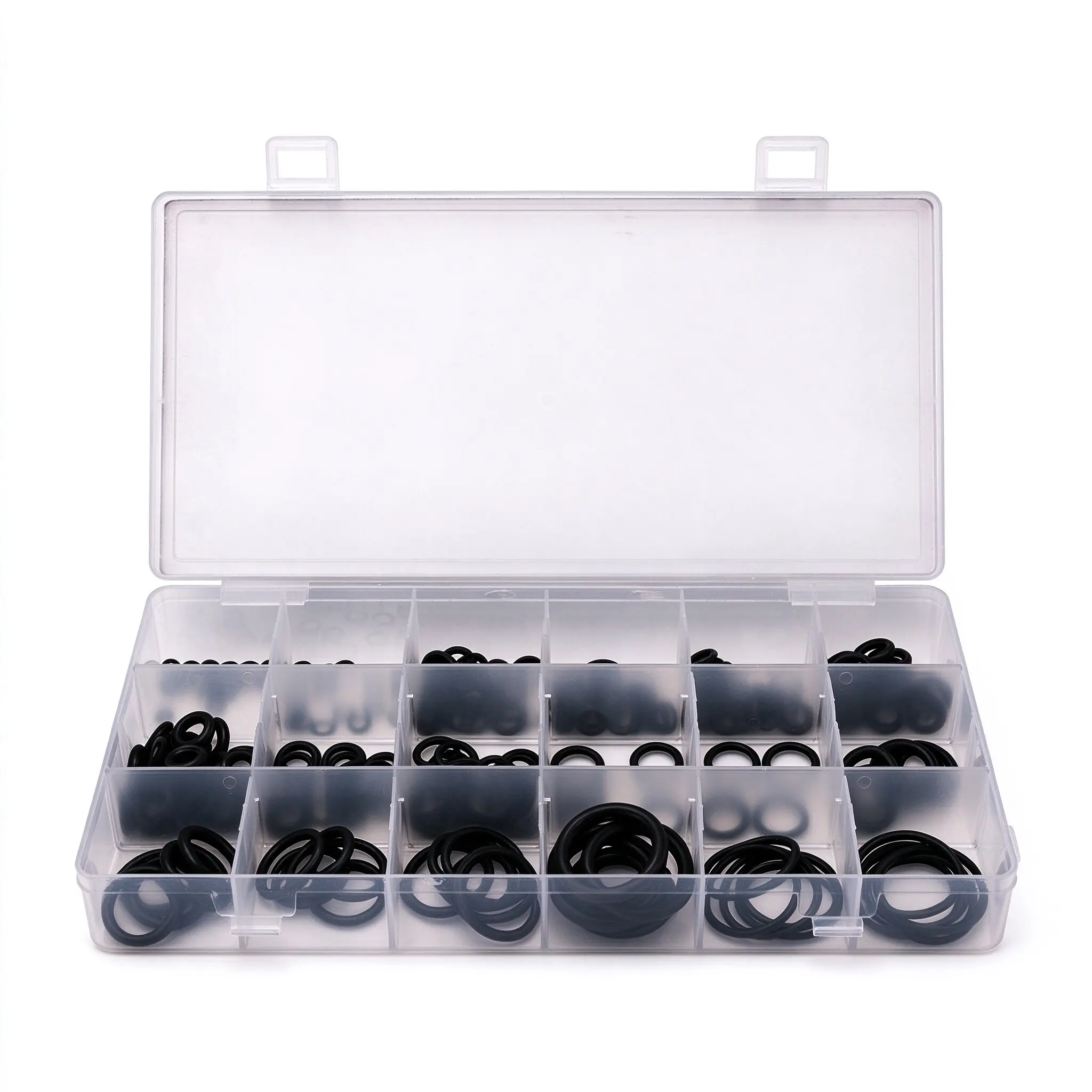 225PCS Black O-Ring Seal Repair Kit, High Temperature Resistant NBR Rubber, Pressure Resistant Waterproof Gasket for Plumbing Ma