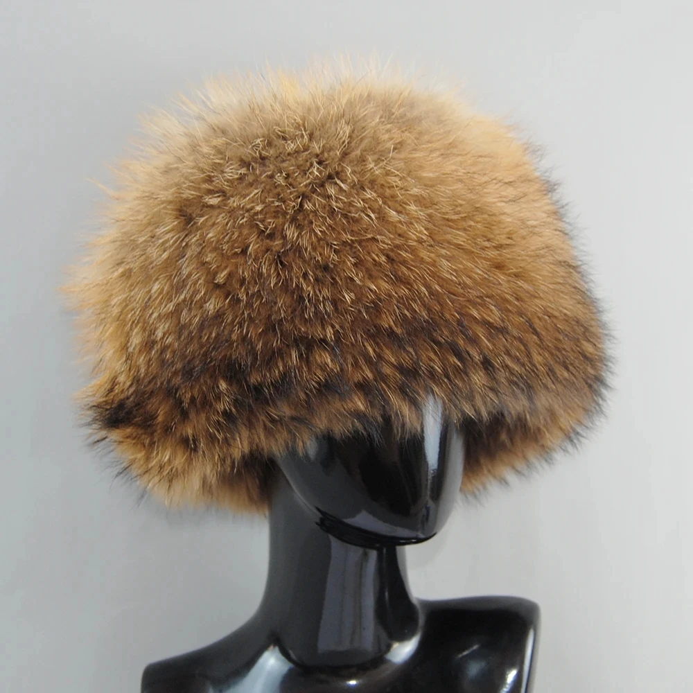 Natural Fox Fur Beanies Women Winter Warm Fluffy Popular Russia Style Female Round Cap Fashion Real Fur Hats