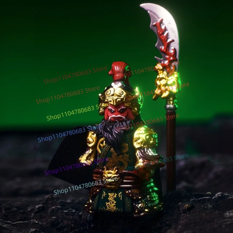 MOC Nowa Mini Figurka: Guan Yu, Figurka Kolekcjonerska z Trzech Królestw, Pięciu Generałów Tygrysów, Prezent na Święta
