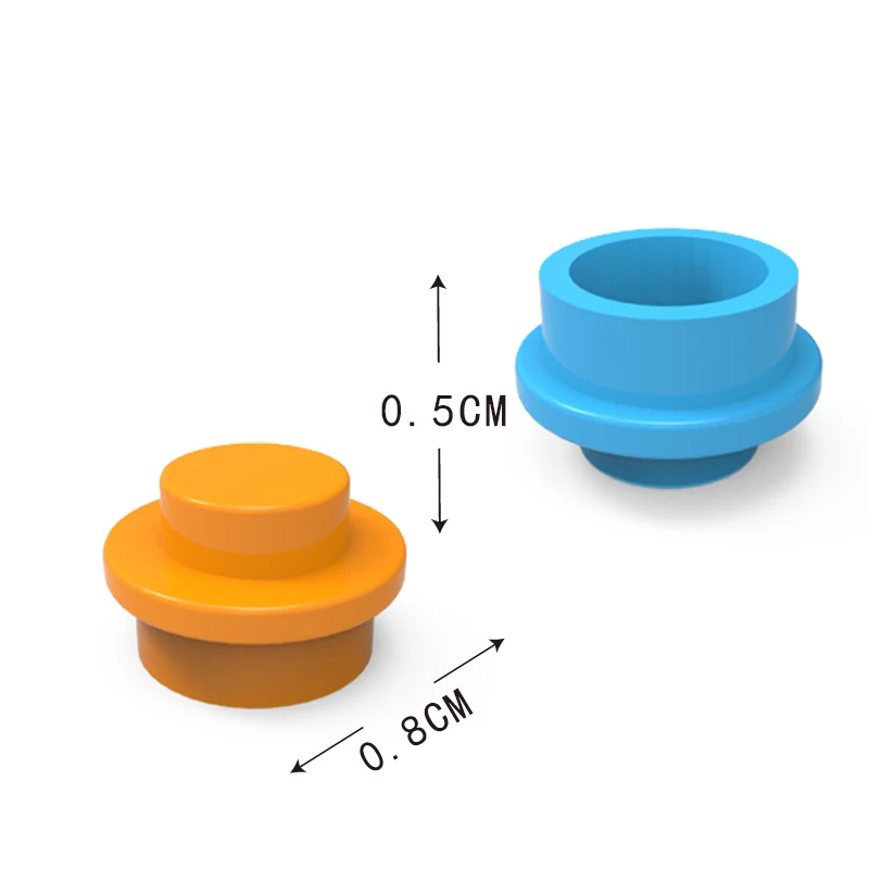 PLATE 1X1 ROUND 200pcs, Plates, Round & Angles Compatible with 6141 4073 Building Block Toys Accessories