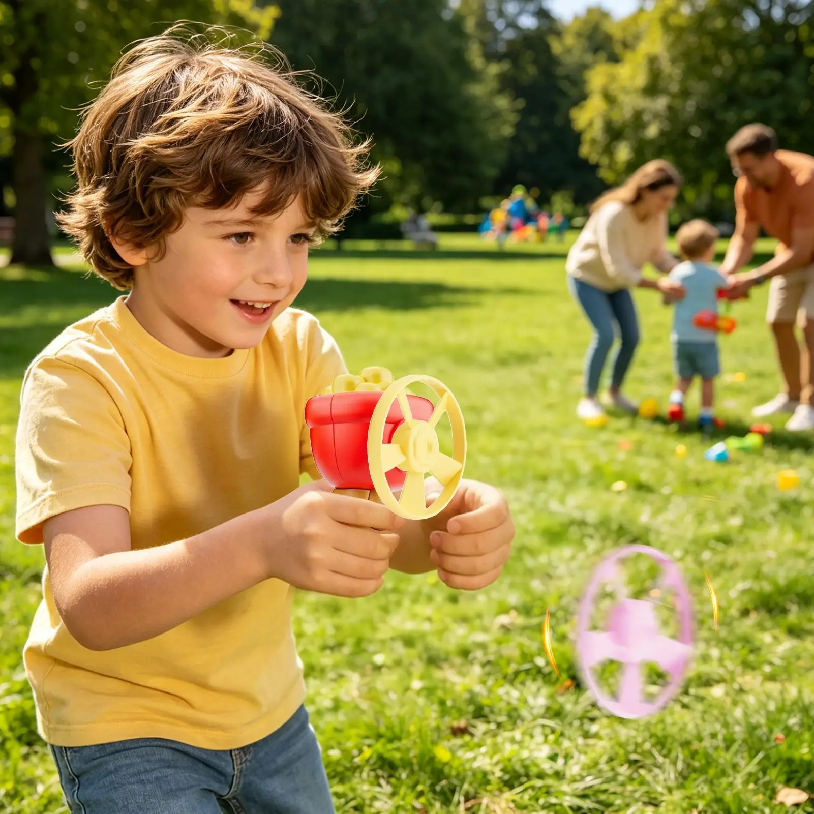 Flying Discs Funny Light Up Propeller Saucer Handheld Disc Set For Kids Boys Girls Indoor Age 3 And Up Children