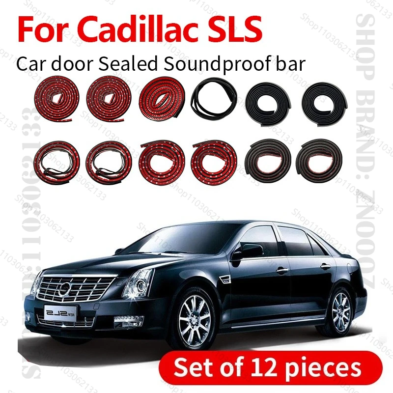 

For 2006-2013 Cadillac SLs Car Door Seal Strip Rubber Double Layer Sealing Protector Soundproof Dustproof Seal Strip 12PCS Set