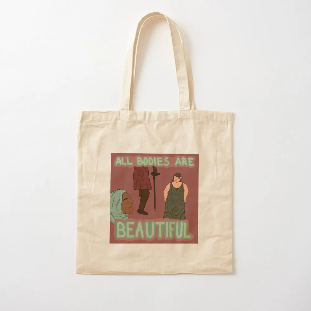 All Bodies Are Beautiful Tote Bag tote bag woman Shopper bag Fabric canvas tote