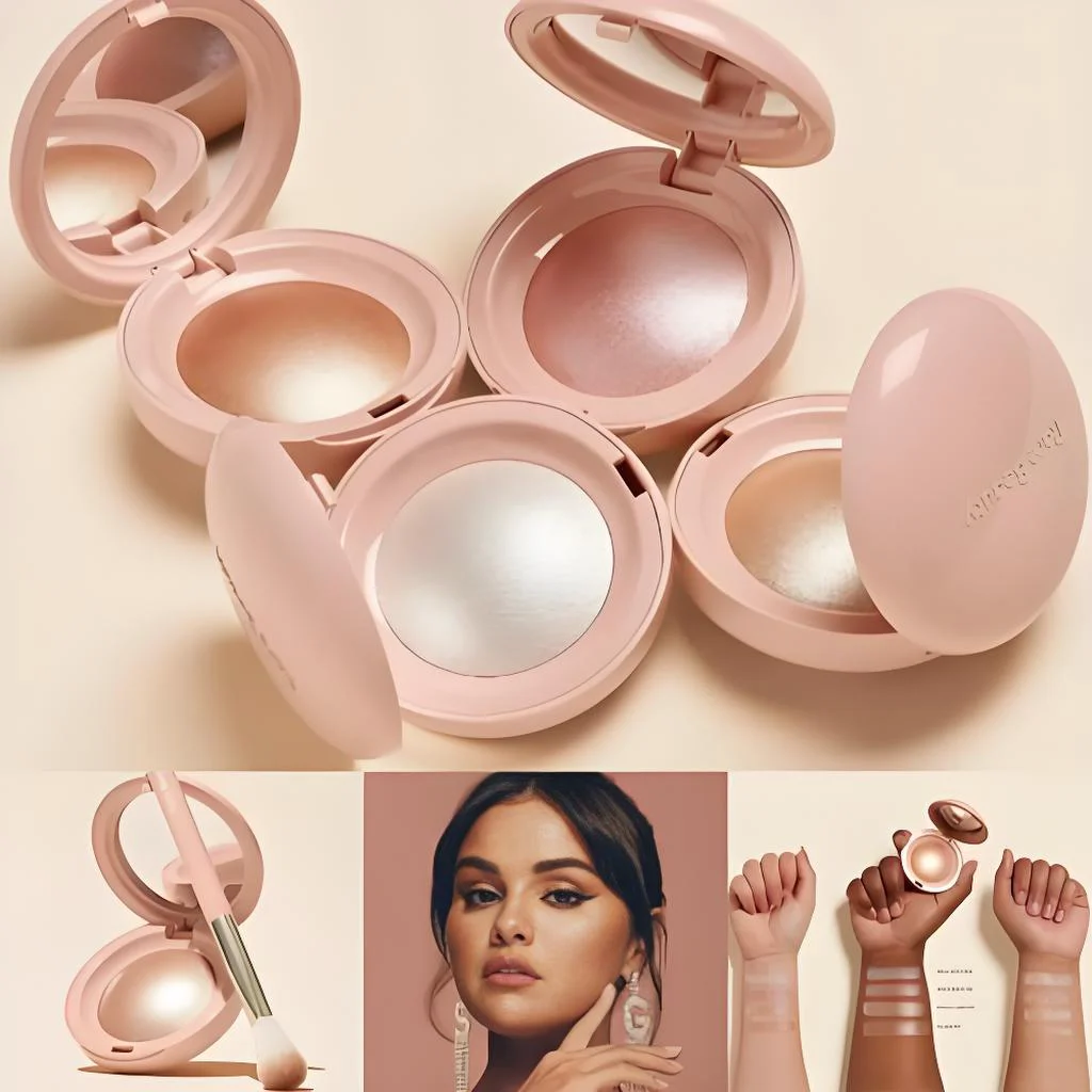 Beleza rara rosto contorno destaque espelho novo lábio esmalte brilhante batom líquido fundação hidratante brilho labial blush maquiagem