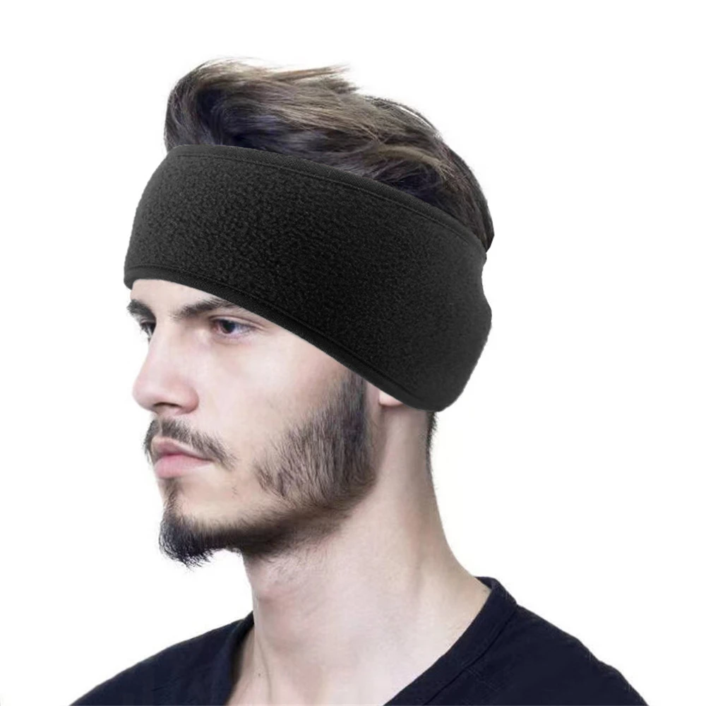 1PC Warm ear protection outdoor sports thick wide brimmed headband autumn and winter cycling, windproof and cold proof earmuffs