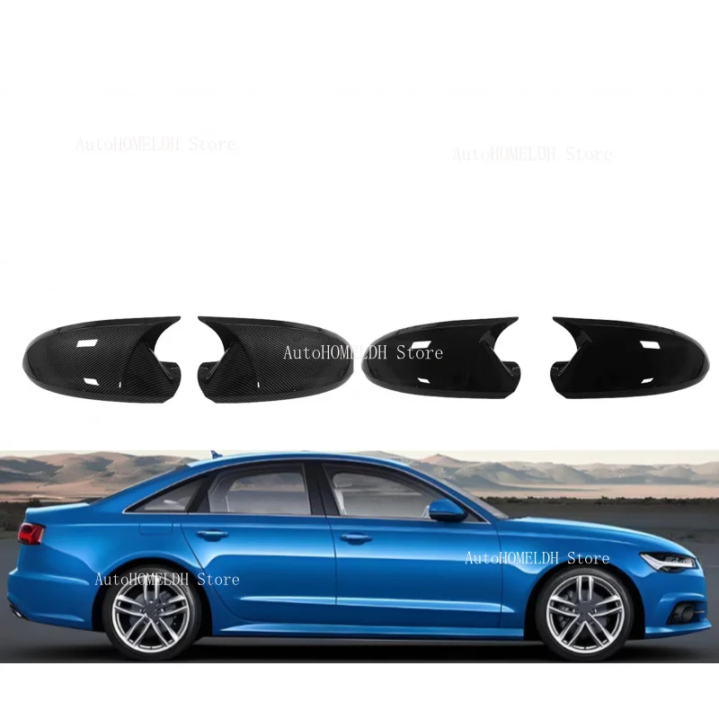 

Car Rearview Side Mirror Cover Wing Cap Fit For Audi A6 C7 C7.5 S6 4G RS6 2012-2018 Exterior Door Housing Shell Trim ABS Carbon