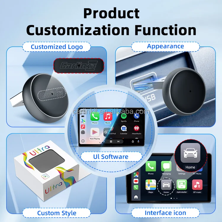 Streaming Wireless Voiture Usb Inalmbrico Car Play Box 2 System Mini Ultra3 Ai Box for Spotify Waze