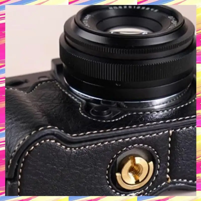 AIAI Camera Case Camera Storage Bag Fujifilm X-M5 Protector Strap Base Cover Retro Leather