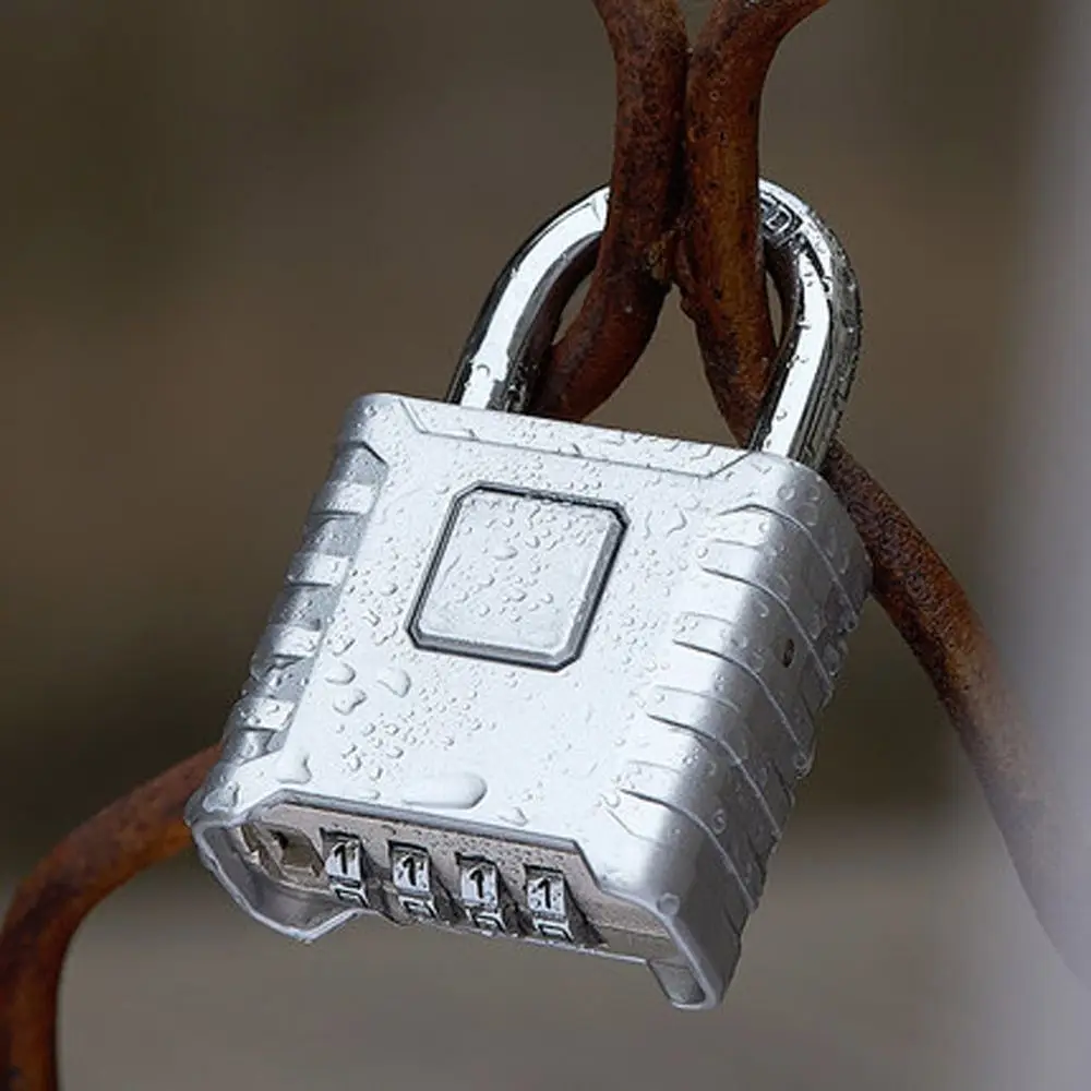 

Металлический сверхмощный навесной замок, водонепроницаемый, устойчивый к ржавчине, защитный замок, 4-значный номер, комбинация безопасных замков для ворот