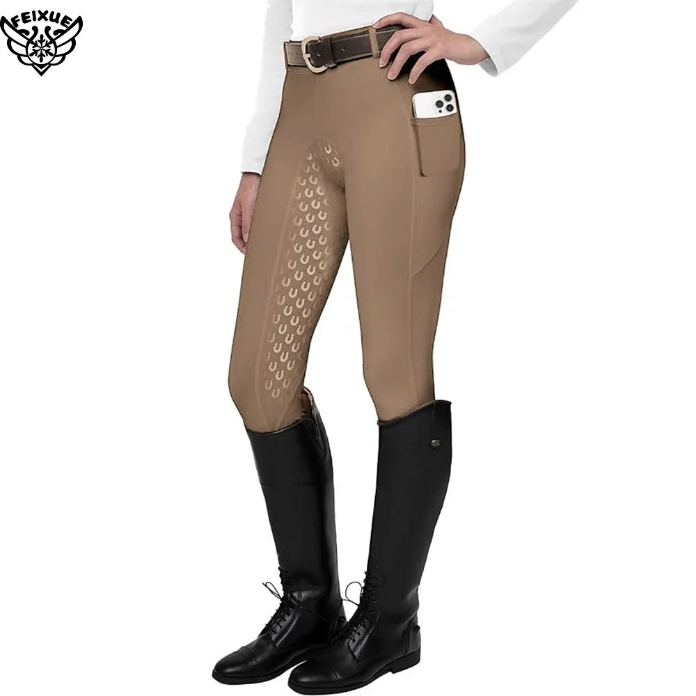 New Sports Women's Full Seat Riding Anti Slip Quick Drying Tights Active Silicon Grip Horse Riding Tights Equestrian Breeches