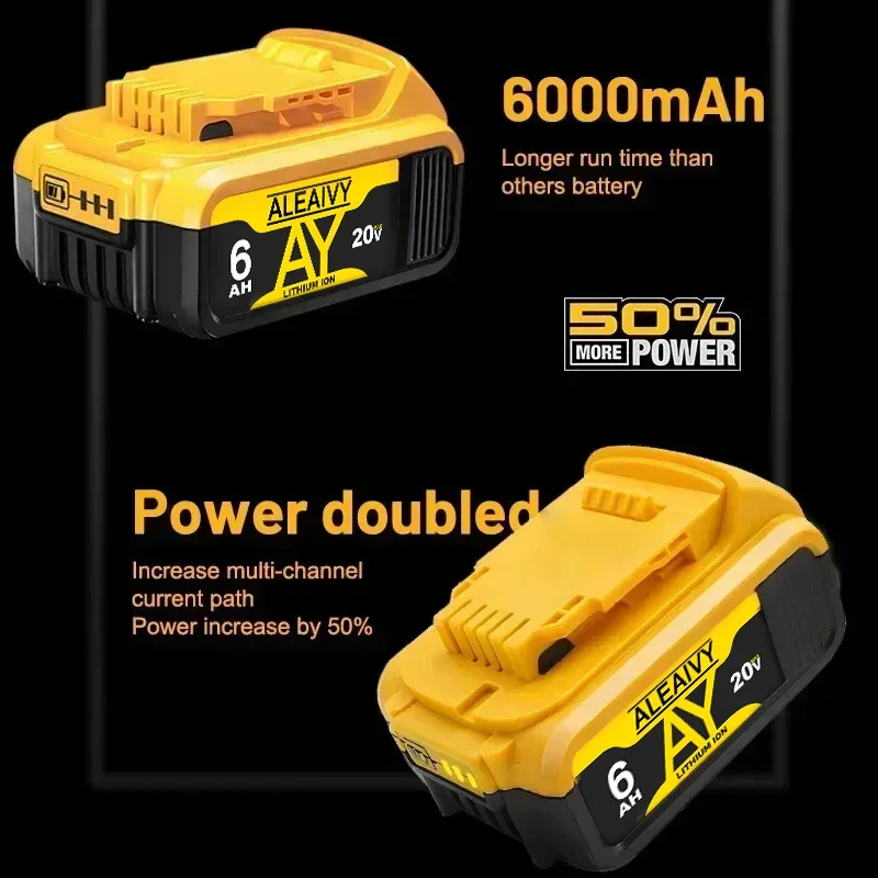 Für DEWALT 20V MAX 6Ah Ersatzakku mit BMS – kompatibel mit DCB200/DCB184/DCD785C2 Tools 10C Entladerate