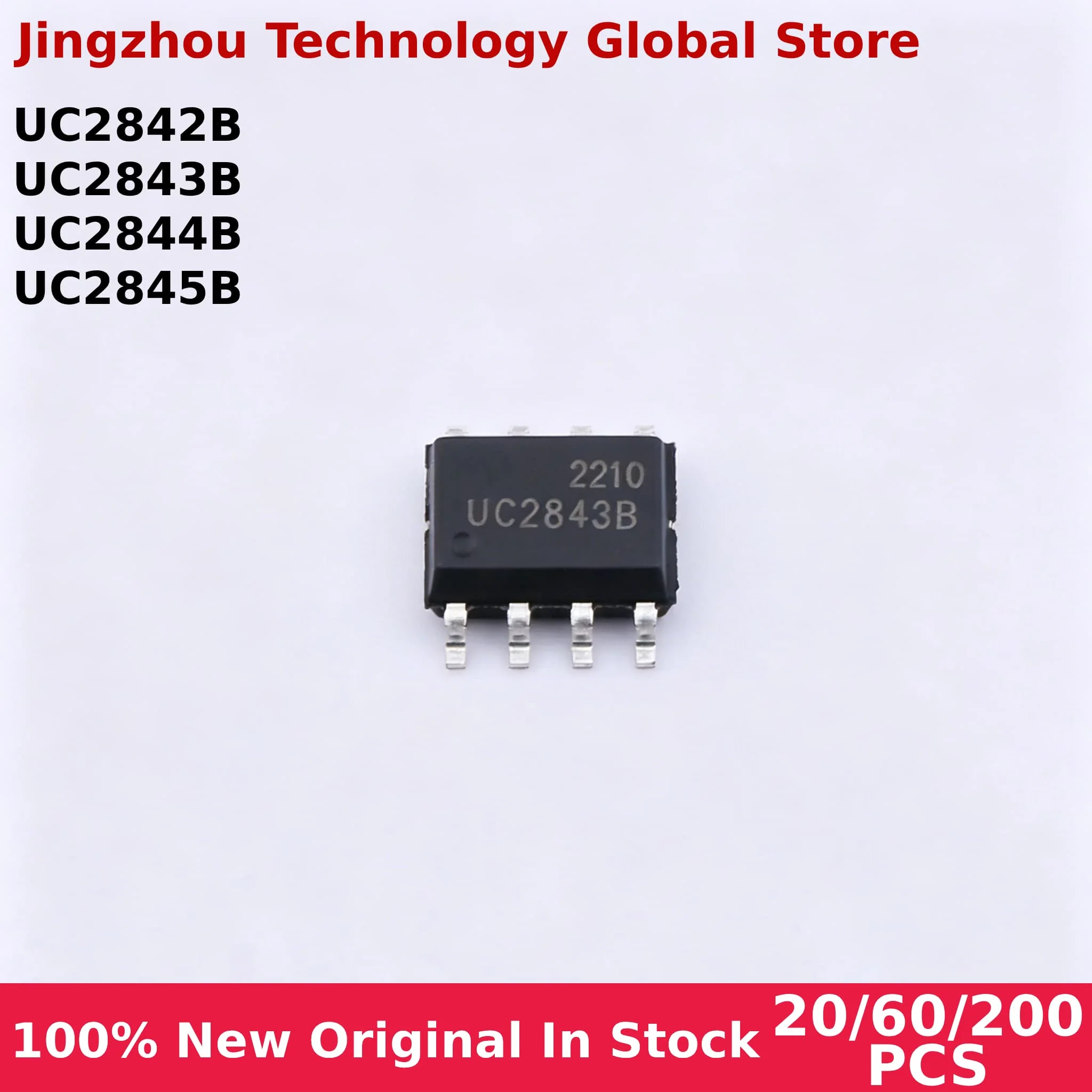 20/60/200Pcs UC2842B 2842B UC2843B 2843B UC2844B 2844B UC2845B 2845B SOP-8 IC Chip In Stock Wholesale
