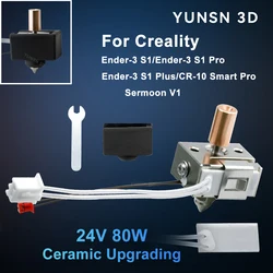 Ender-3 S1 Hot End Kit Bimetal Throat Hardened Steel Nozzle for Ender 3 S1 Pro/Plus/CR-10 Smart Pro/Sermoon V1 3D Printer Parts