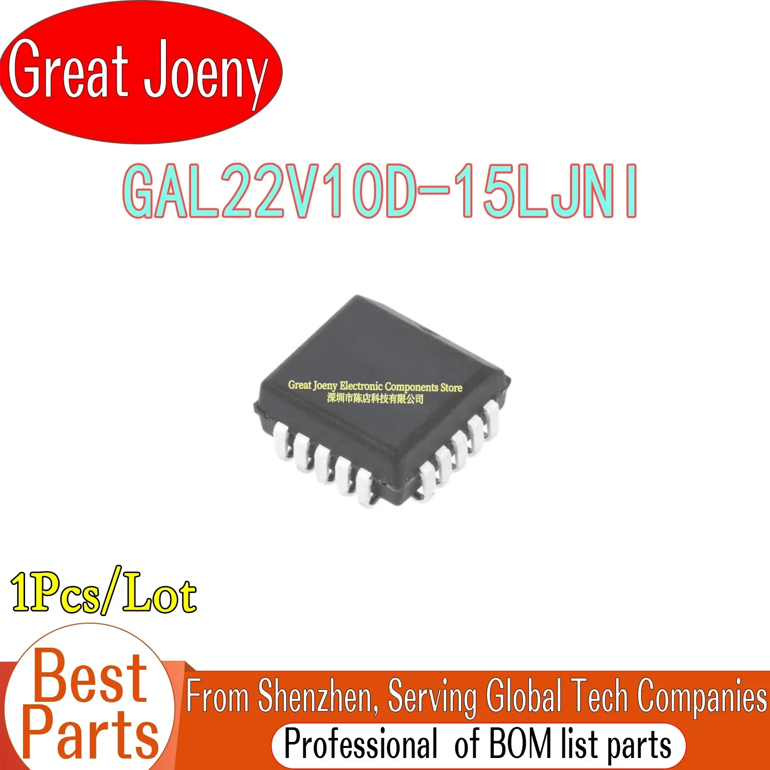 

100% New Original GAL22V10D GAL22V10D-15LJNI IC Chipset PLCC-28 Bulk Best Price Plastic Casing