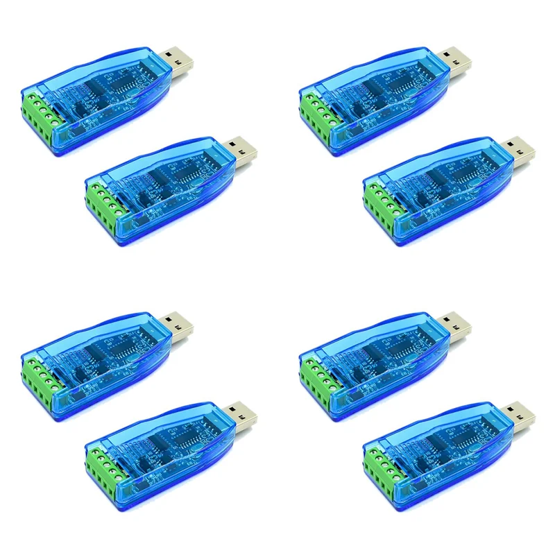 

ABGB-8Pcs Преобразователь USB в RS485 Изолирующий модуль Обновление Промышленный телевизор Защита от электростатического разъема CH340E Стандартная плата разъема RS-485