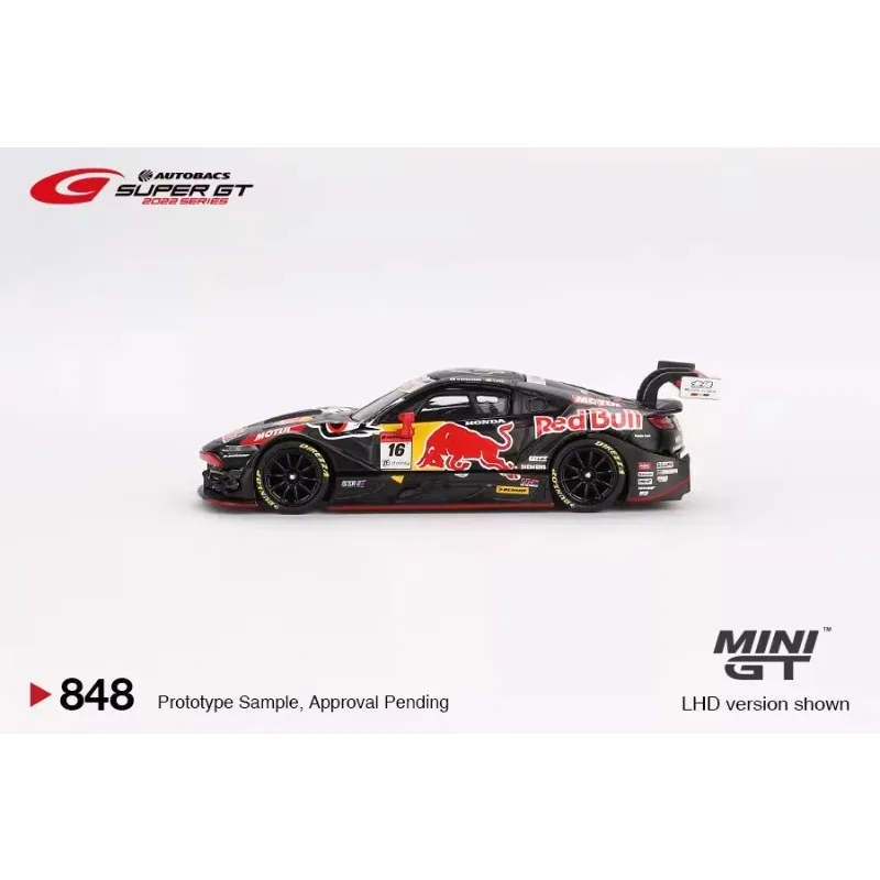 

Stock 1:64 Honda NSX-GT Type S GT500 #16 848 die-cast alloy car model, boys' toy, children's festival gift, adult decoration.