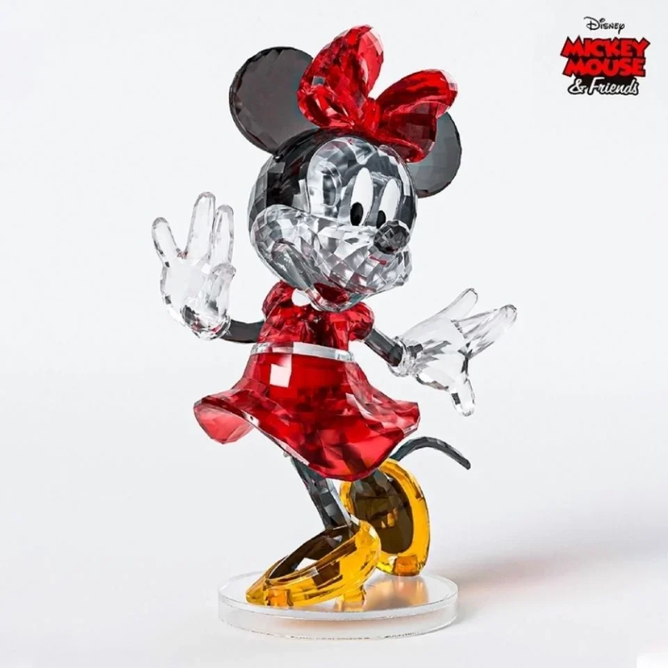 Juguetes ensamblados de Mickey y Pato Donald, adornos hechos a mano, regalos para niños y niñas, bloques de construcción de cristal tridimensionales