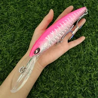 Señuelo de pesca Noeby Trolling Minnow 140mm 47g 180mm 94g cebo Artificial flotante hueso de pescado más grueso señuelo de pesca en el océano para buzo profundo